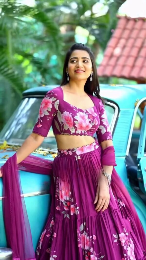 The Beauty Of Blossoms In This Floral Wonder Lehenga Choli