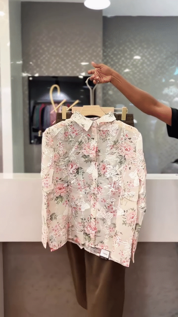 Women Classic Floral Sheer Printed Casual Shirt: Delicate, Dreamy, and Unapologetically Feminine