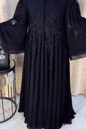 Women’s Fancy Designer Burkha Naqab – Farasha Pattern with Stone Work