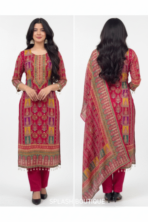 Pink Readymade Pakistani Suit Set – A Regal Expression of Feminine Elegance and Timeless Grace