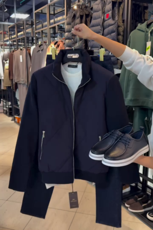 Men’s Dark Blue Bomber Jacket