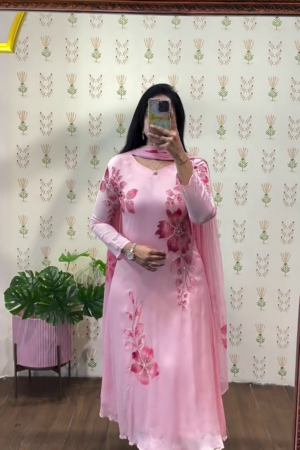 Women Floral Printed A-Line Kurta with Trousers & Dupatta