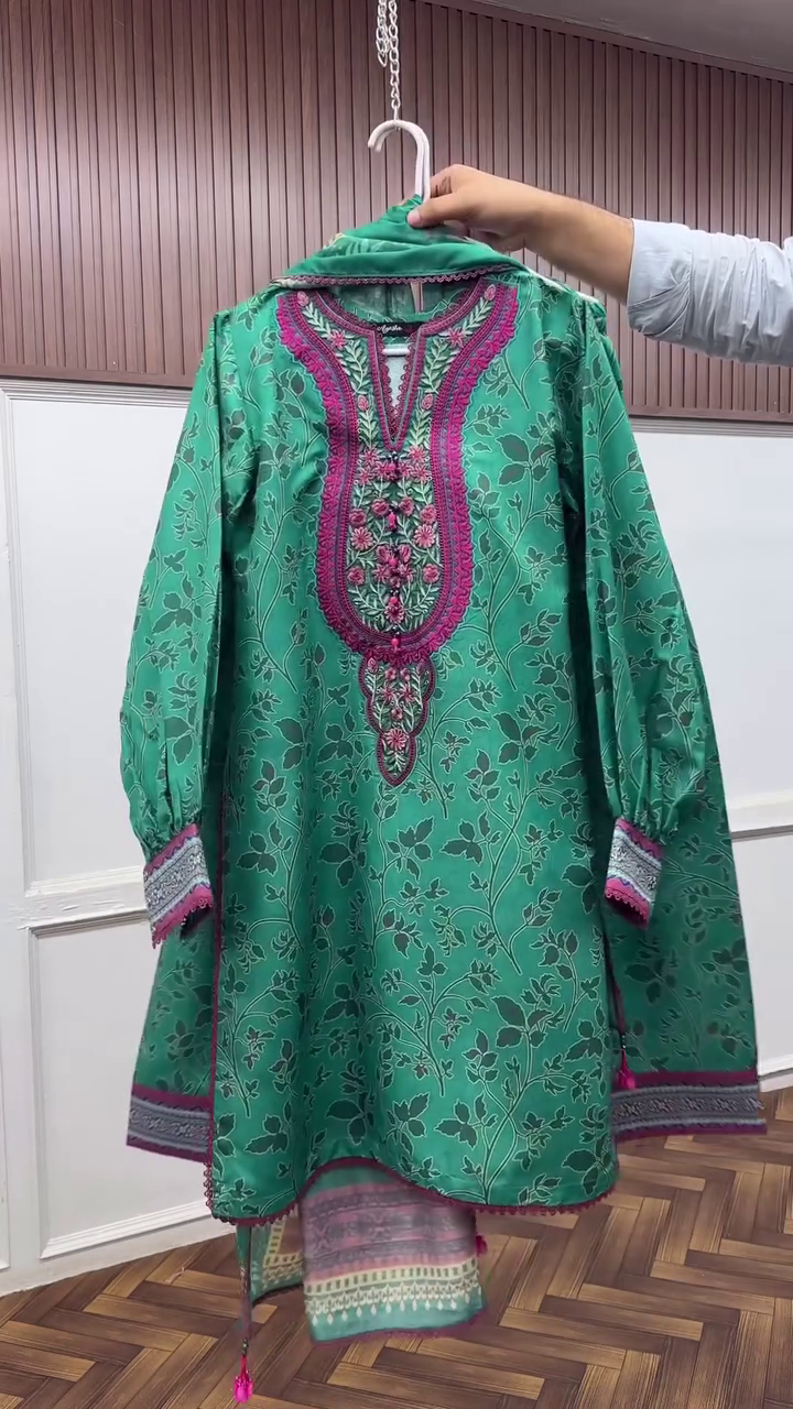 Women with Hand Embroidery | Traditional Winter Wear | Ethnic Kashmiri Outfit - Image 6