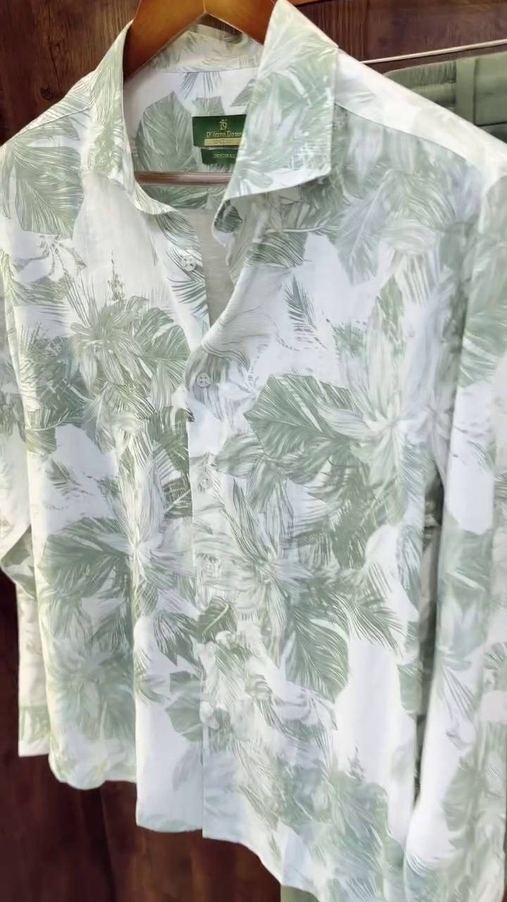 Men Classic Tropical Printed Pure Cotton Casual Shirt - Image 4