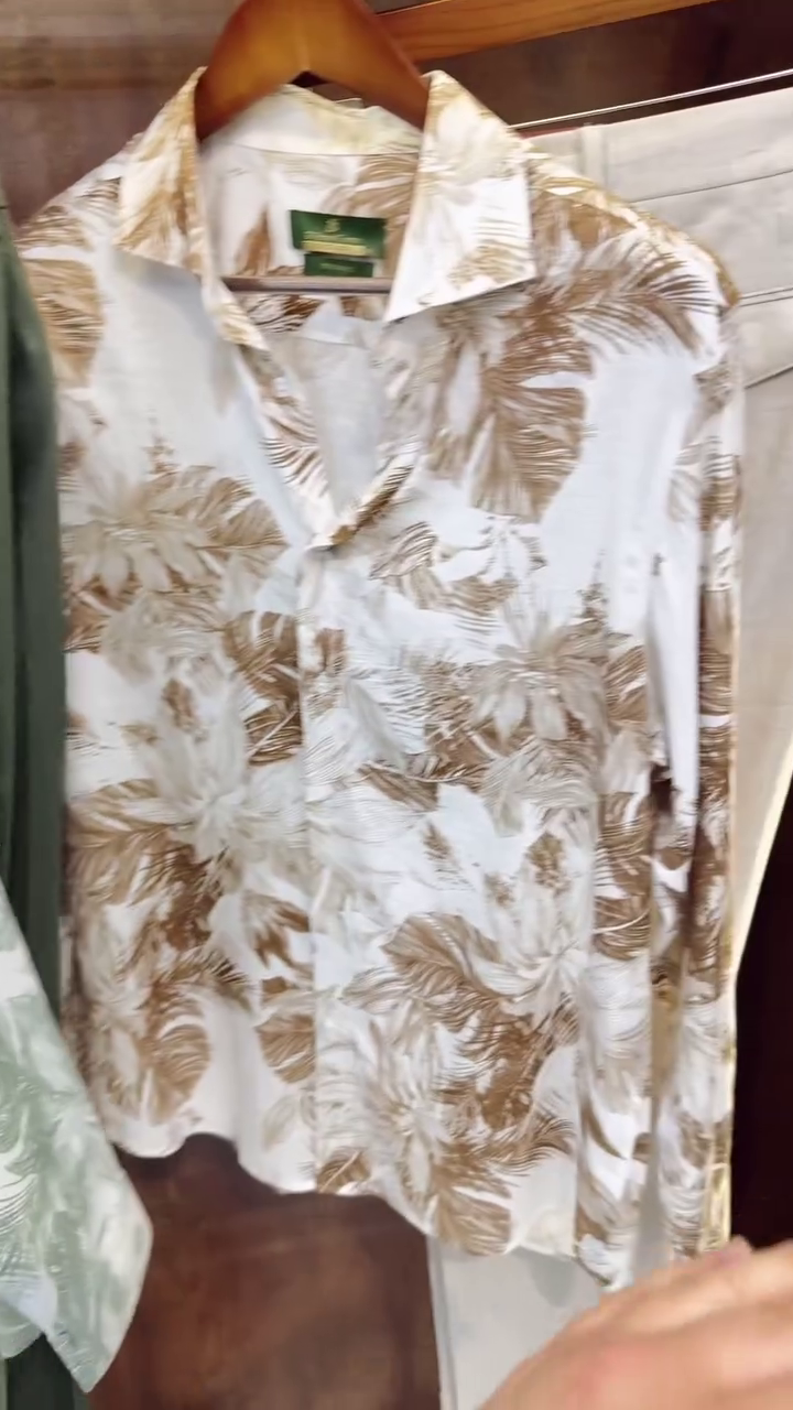Men Classic Tropical Printed Pure Cotton Casual Shirt