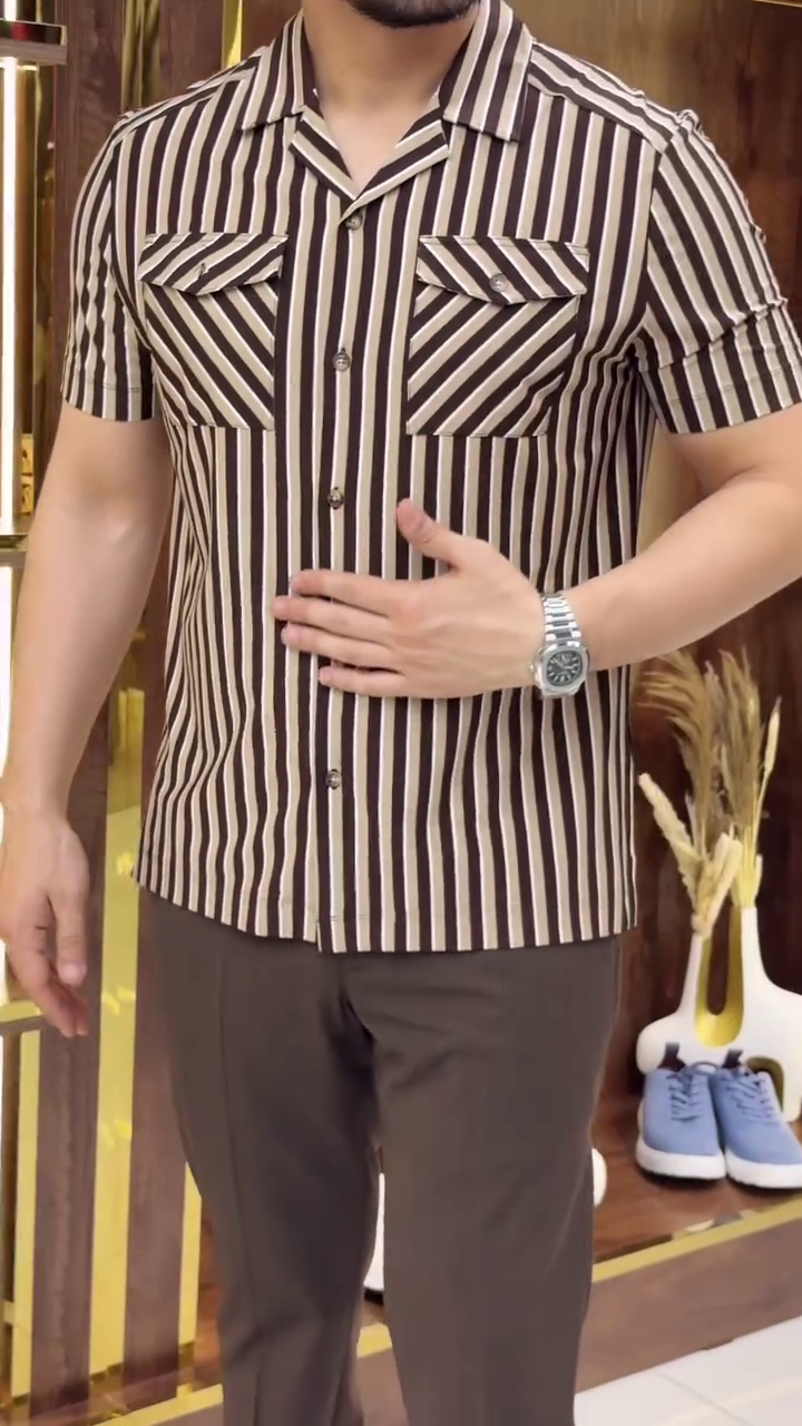 Opaque Striped Casual Shirt - Image 4