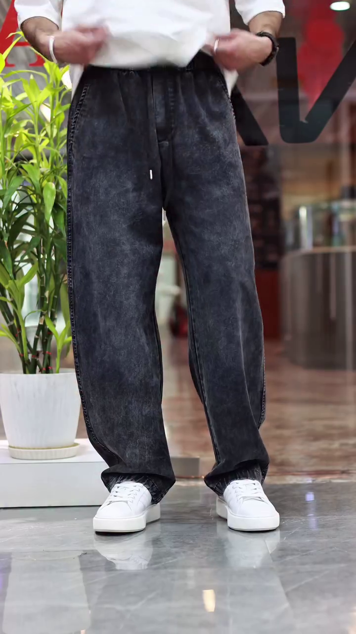 Men Jean Straight Fit Mid-Rise Heavy Fade Stretchable Cotton Jeans