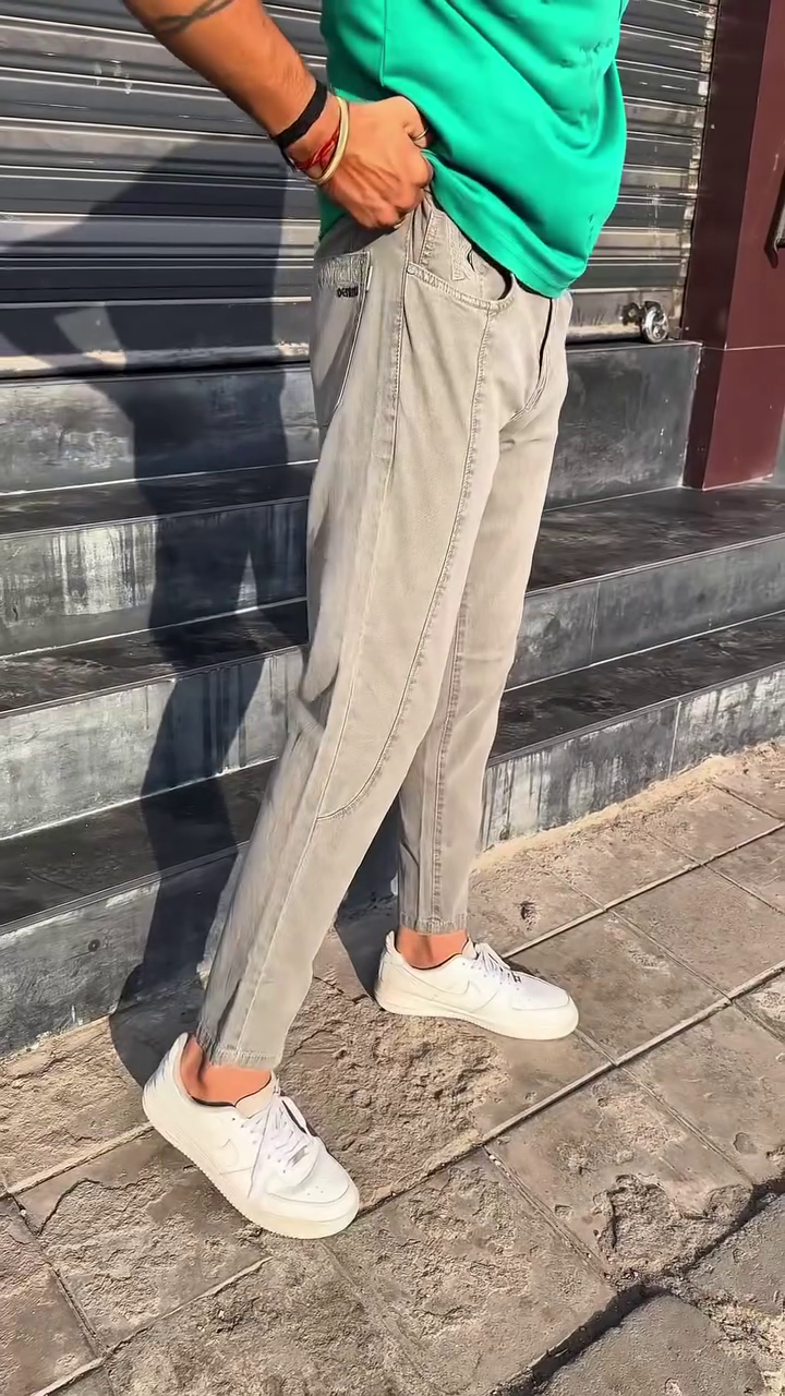 Men Comfort Baggy Fit Non Stretchable Cotton Jeans - Image 6