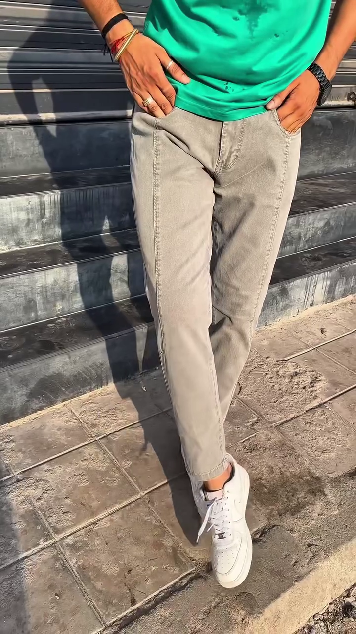 Men Comfort Baggy Fit Non Stretchable Cotton Jeans - Image 5