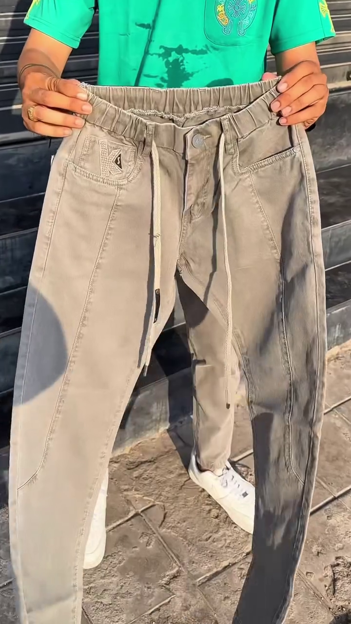 Men Comfort Baggy Fit Non Stretchable Cotton Jeans - Image 4