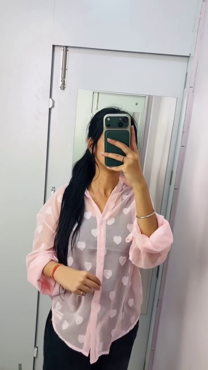 Striped Colorblocked Cotton Oversized Shirt - Image 7