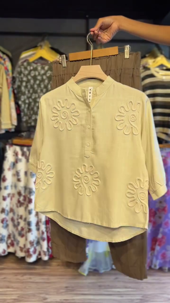 White Boxy Floral Self Design Cotton Schiffli Casual Shirt - Image 3