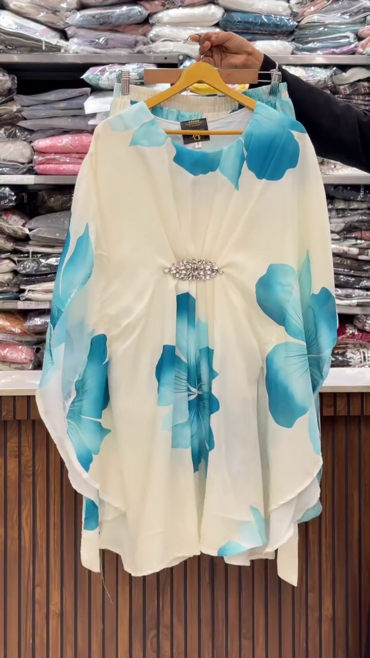 Women Floral Printed Maxi Dress With Dupatta