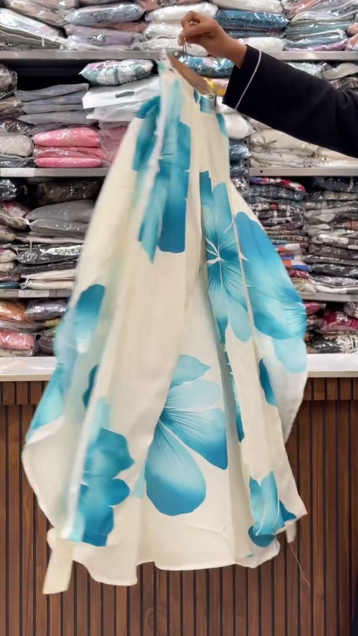Women Floral Printed Maxi Dress With Dupatta - Image 13