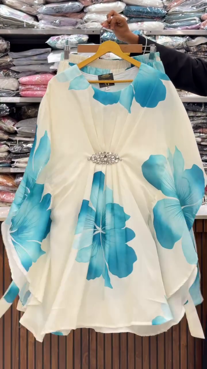 Women Floral Printed Maxi Dress With Dupatta - Image 12