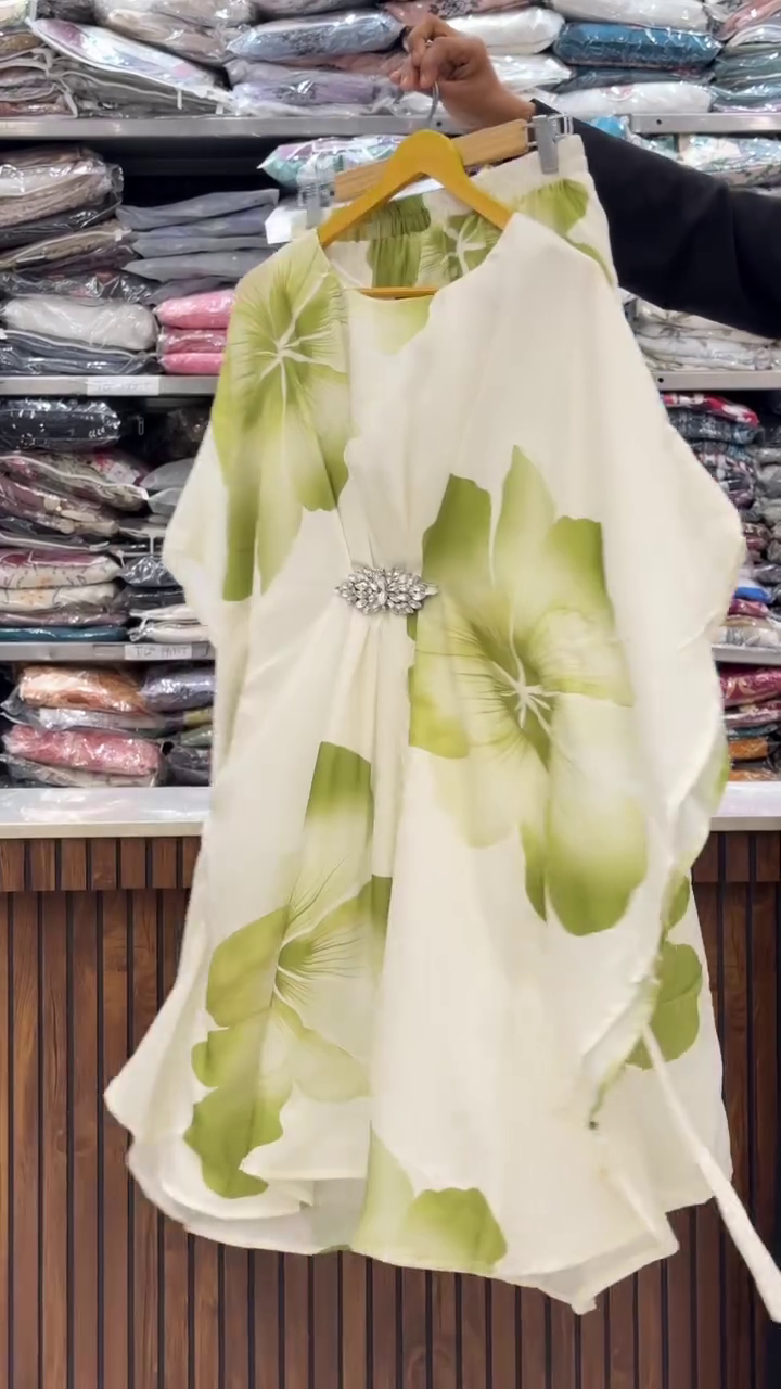 Women Floral Printed Maxi Dress With Dupatta - Image 6