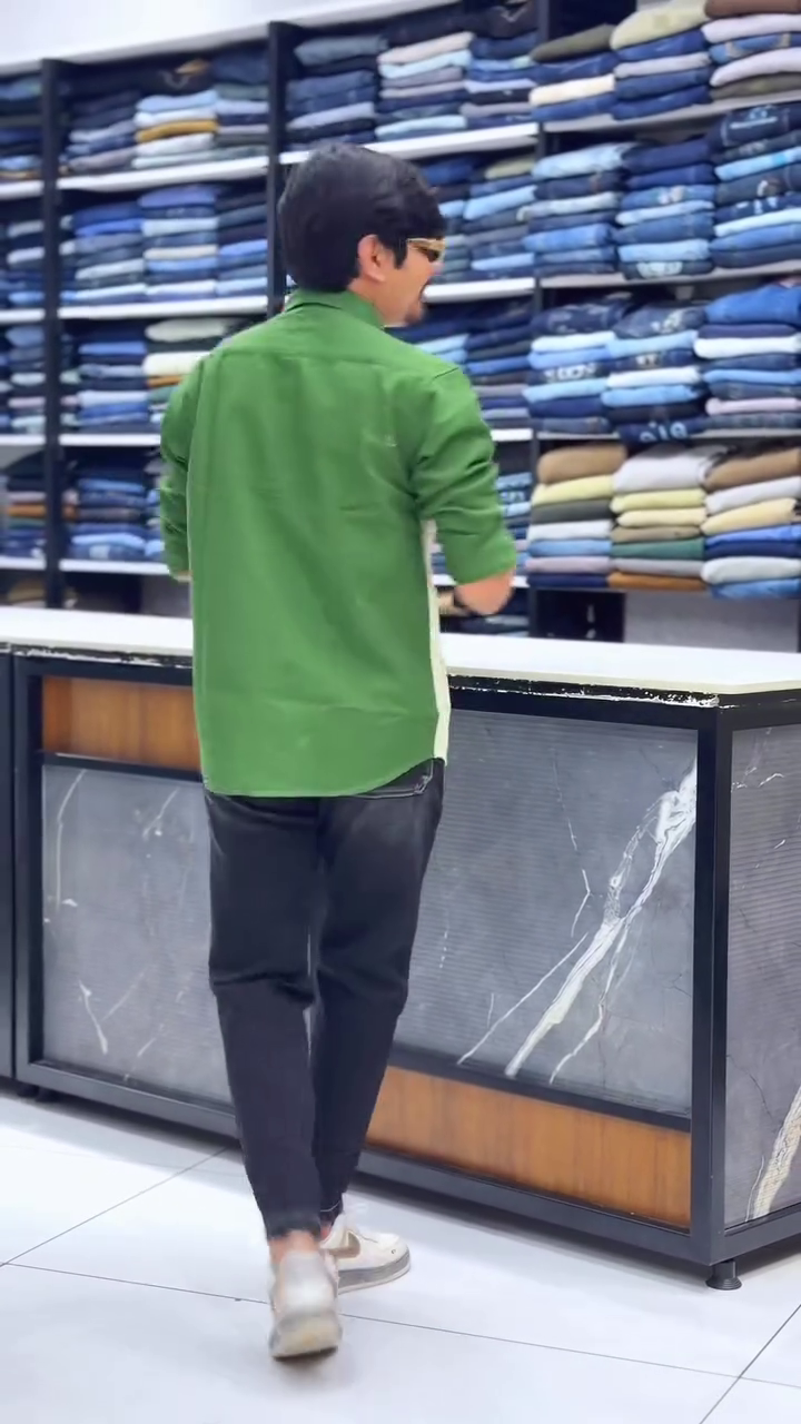 Linen Blend Leaf Embroidered Regular Fit Rust Shirts - Image 3
