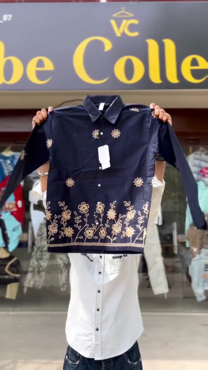 Men White Slim Fit Embroidered Cotton Casual Shirt - Image 5