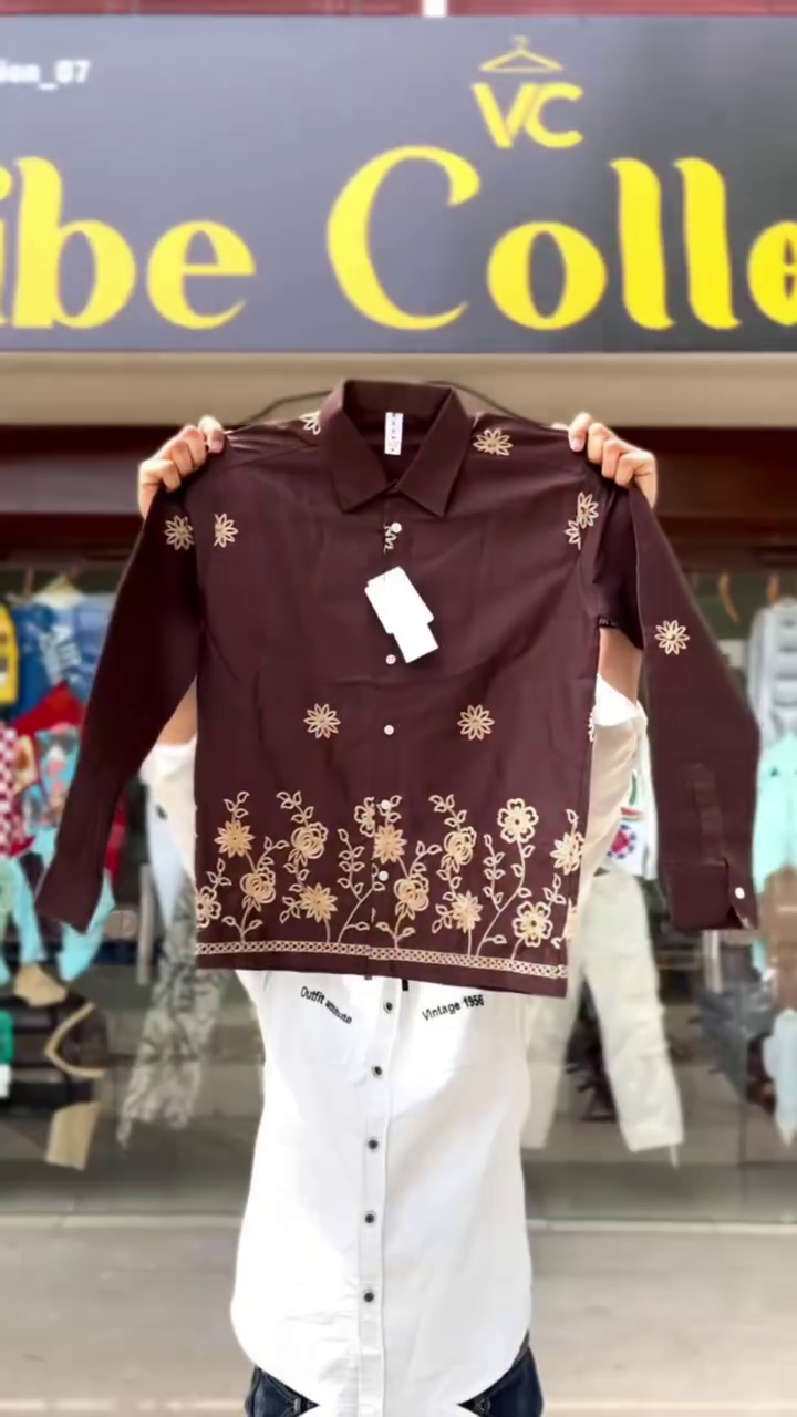 Men White Slim Fit Embroidered Cotton Casual Shirt - Image 4