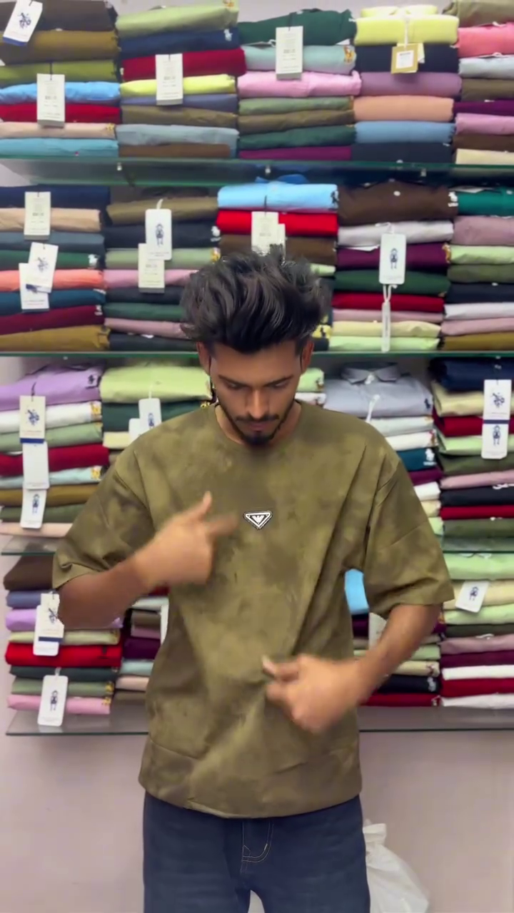 Men Olive Green Oversized T-shirt - Image 15