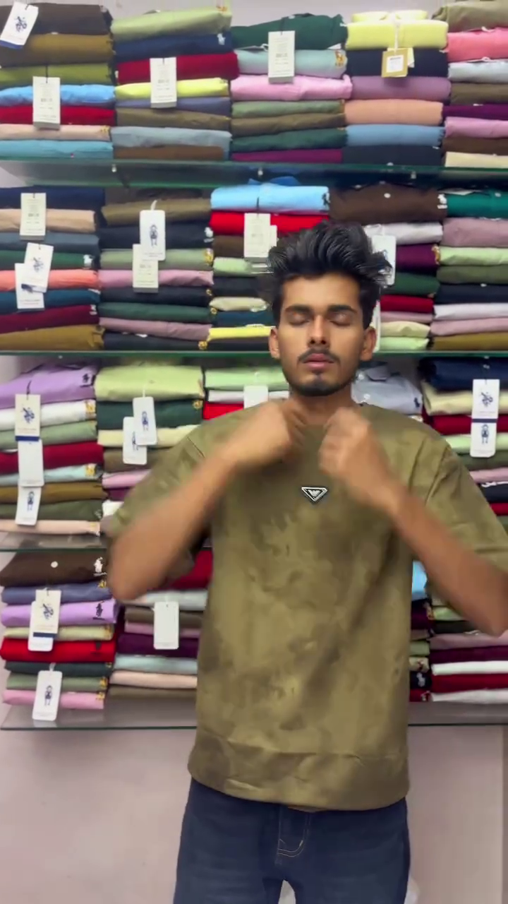 Men Olive Green Oversized T-shirt - Image 14