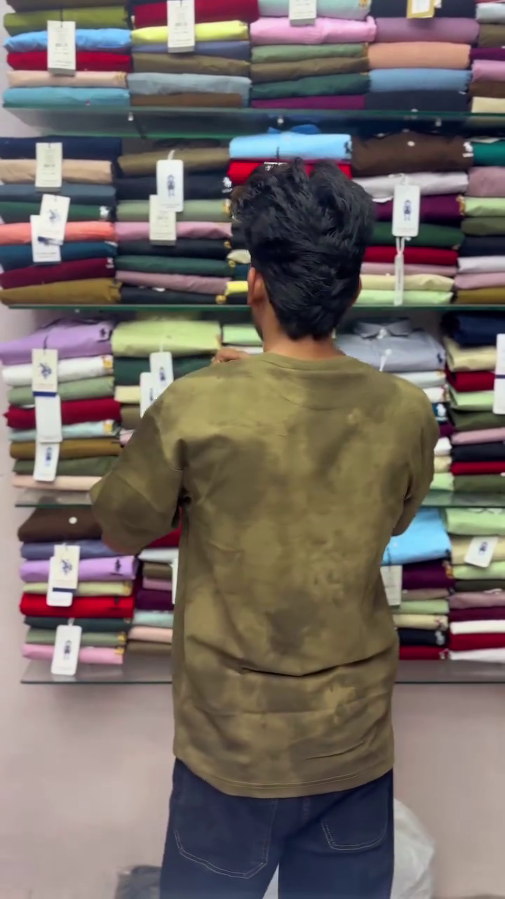 Men Olive Green Oversized T-shirt - Image 11