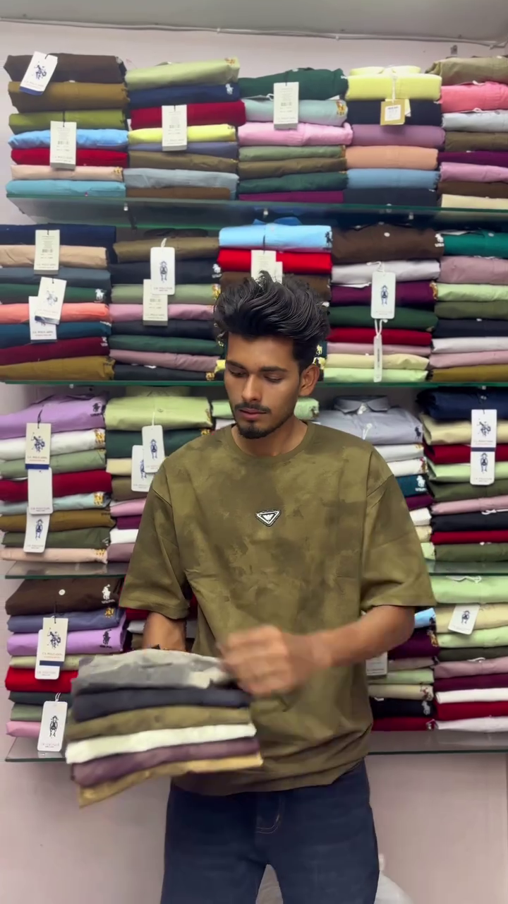 Men Olive Green Oversized T-shirt - Image 9