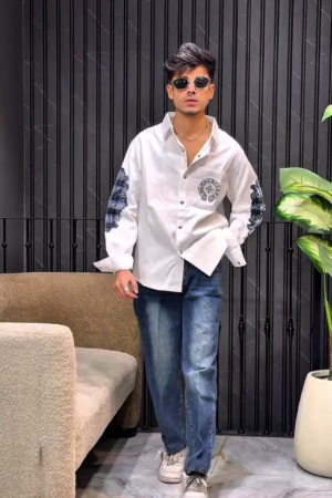 Spread Collar Full Sleeves Cotton Casual Shirts