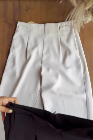 Women Relaxed Straight Leg High-Rise Non Iron Trousers