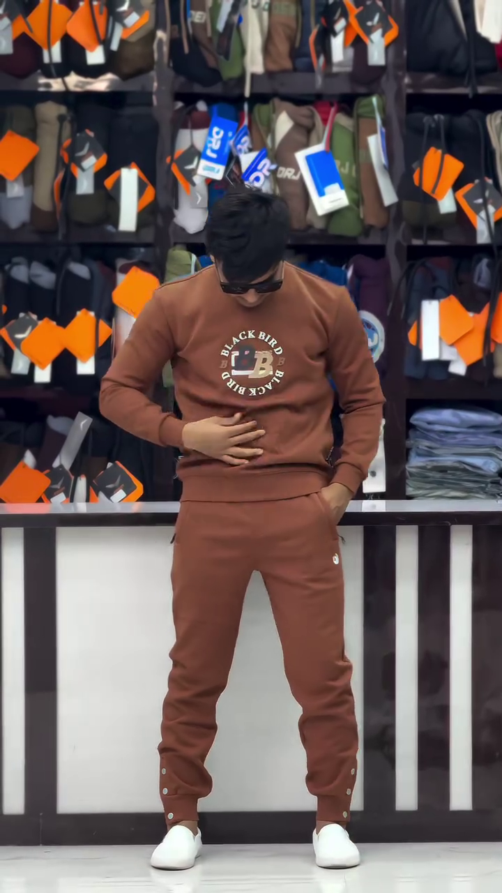 Men Solid Oversized Hooded Cotton Tracksuits
