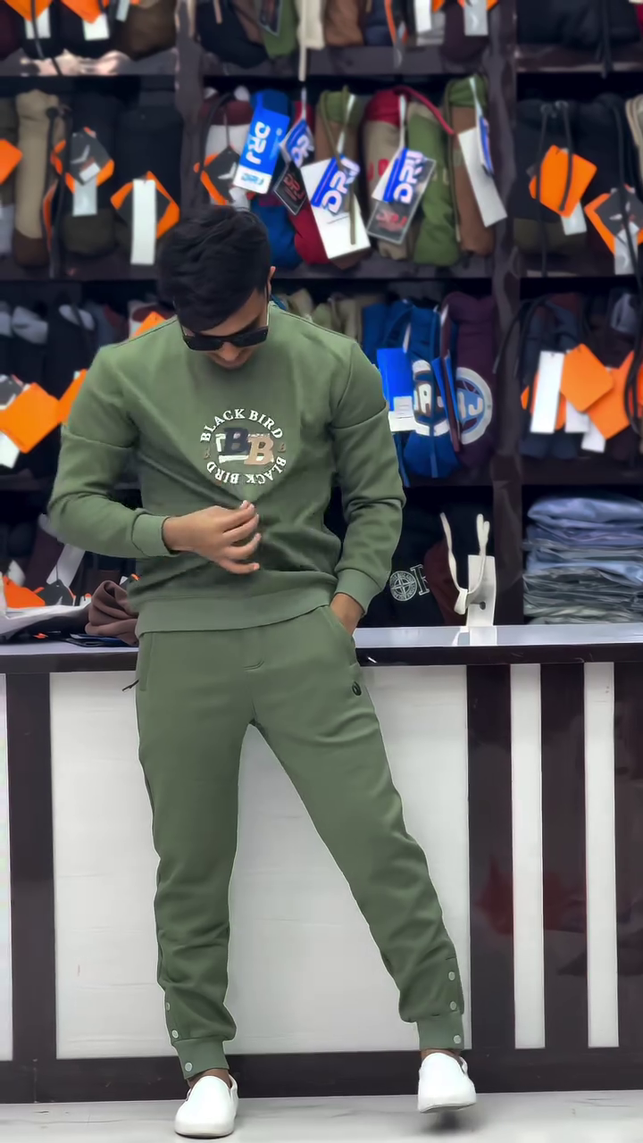 Men Solid Oversized Hooded Cotton Tracksuits - Image 15