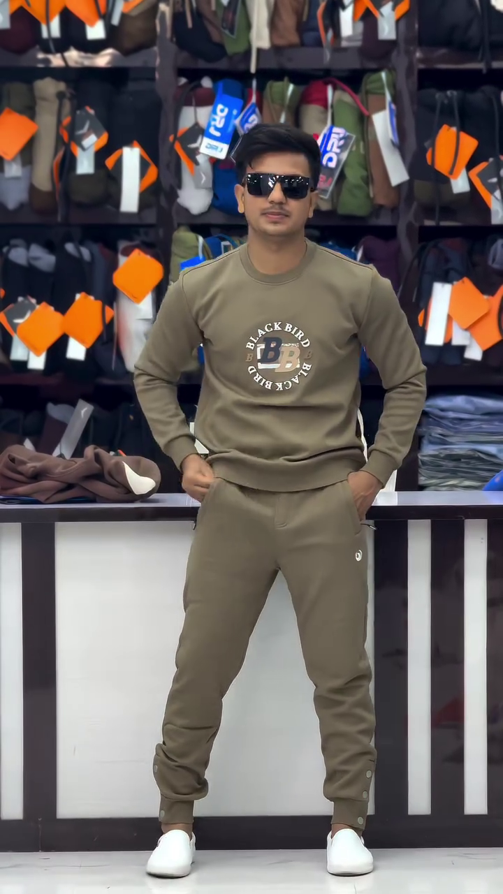 Men Solid Oversized Hooded Cotton Tracksuits - Image 5