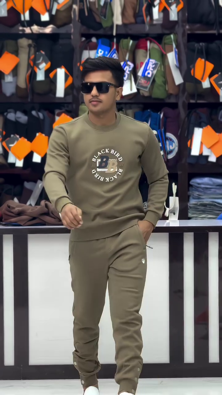 Men Solid Oversized Hooded Cotton Tracksuits - Image 3