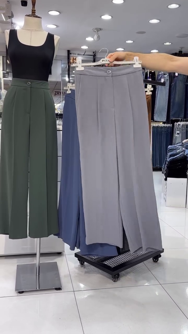 Women Green Solid Trousers - Image 7