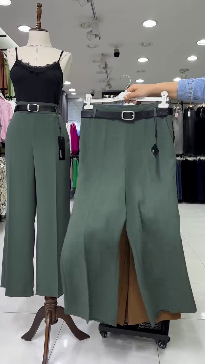 Wrap High Rise Pareo Korean Regular Fit Pants - Image 6