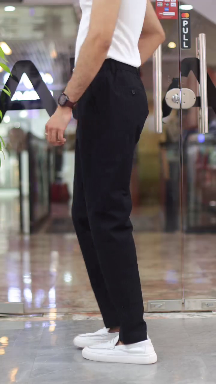 Men White Mid-Rise Baggy Trouser - Image 7