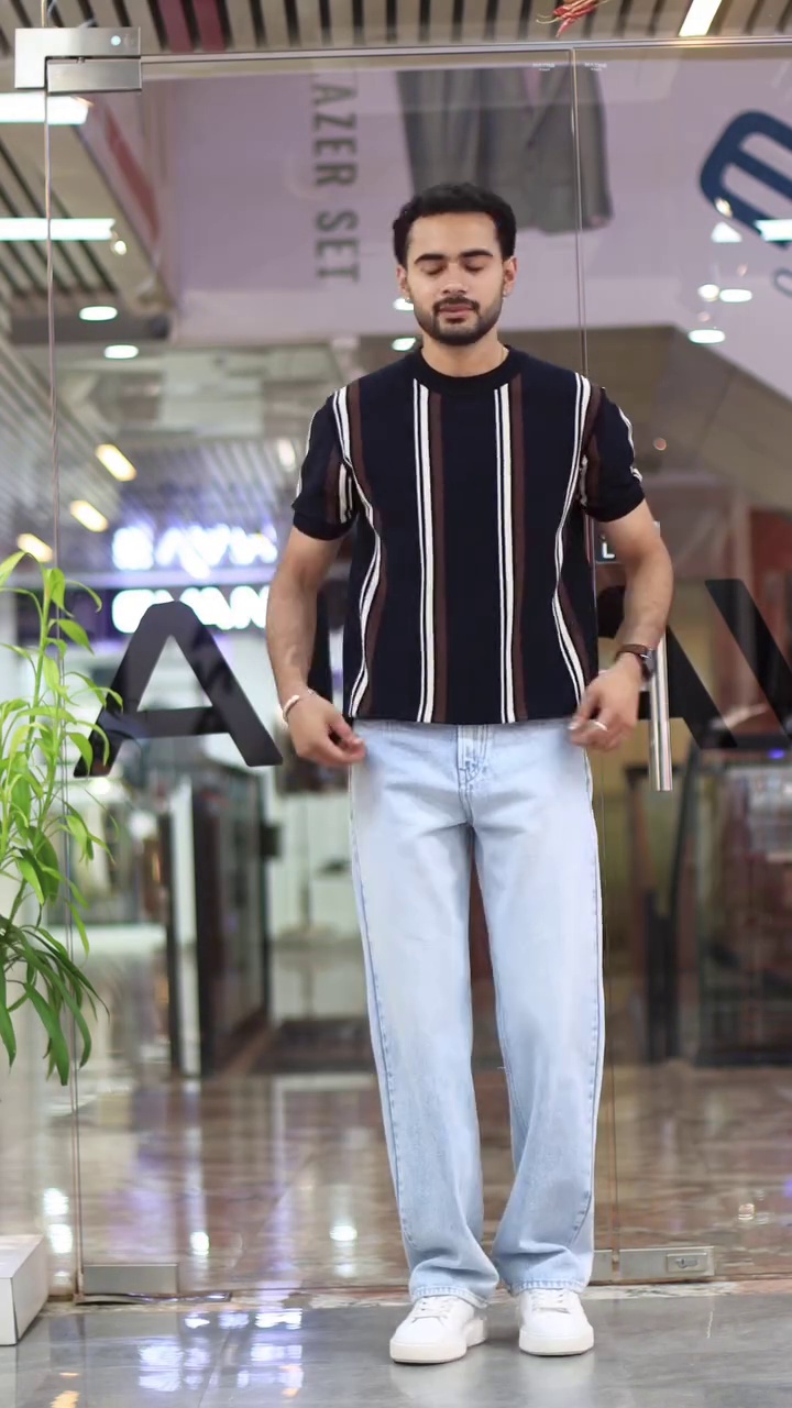 Striped Pure Cotton T-shirt - Image 7