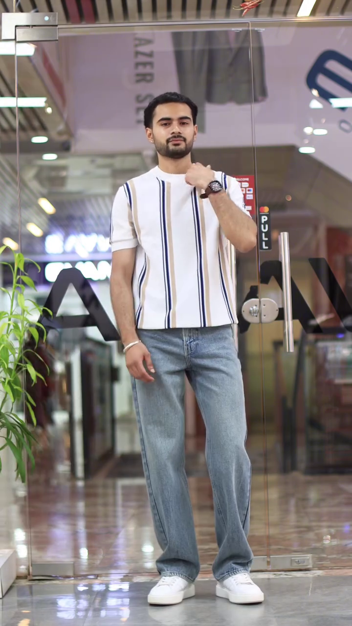 Striped Pure Cotton T-shirt - Image 4