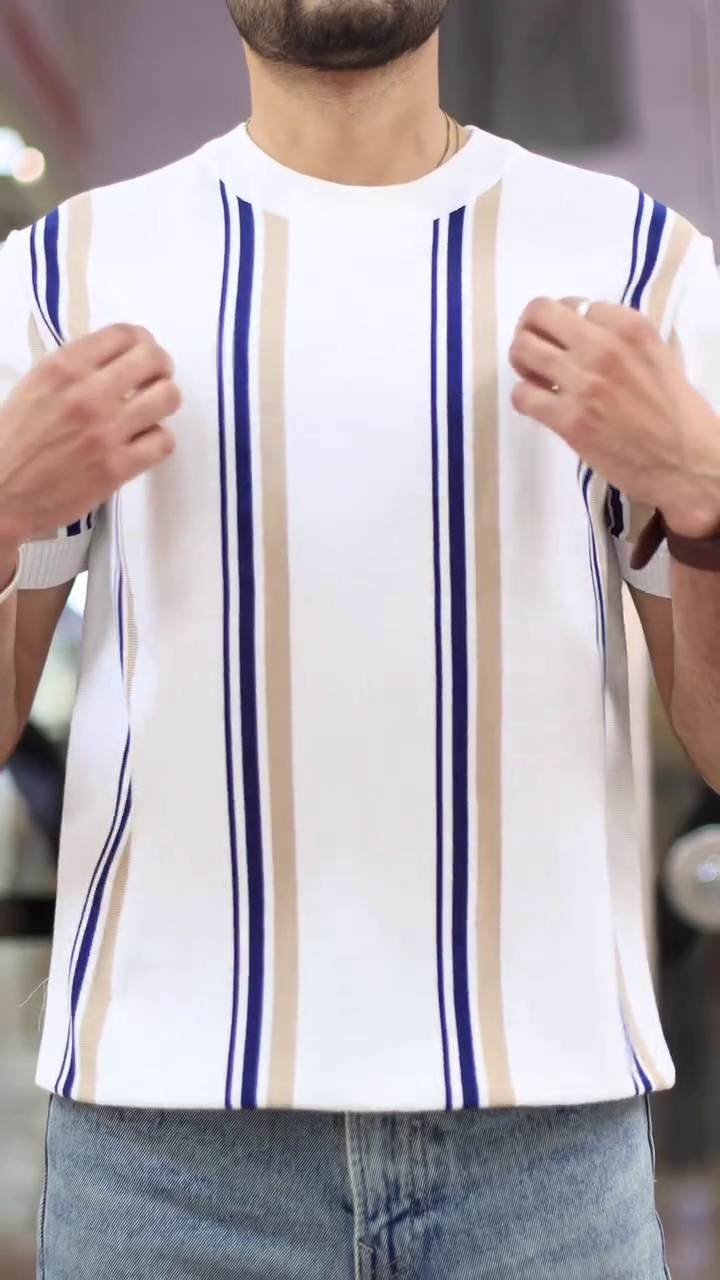 Striped Pure Cotton T-shirt - Image 3