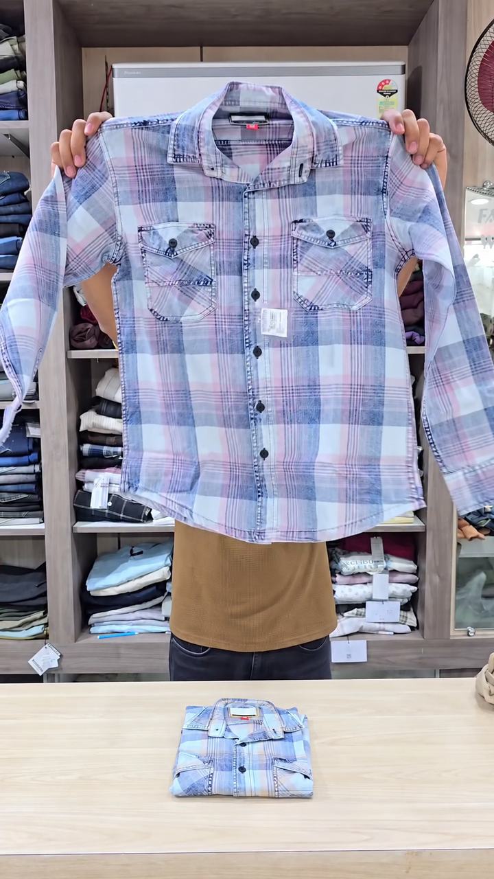 Men’s Stylish Checked Shirt - Image 3