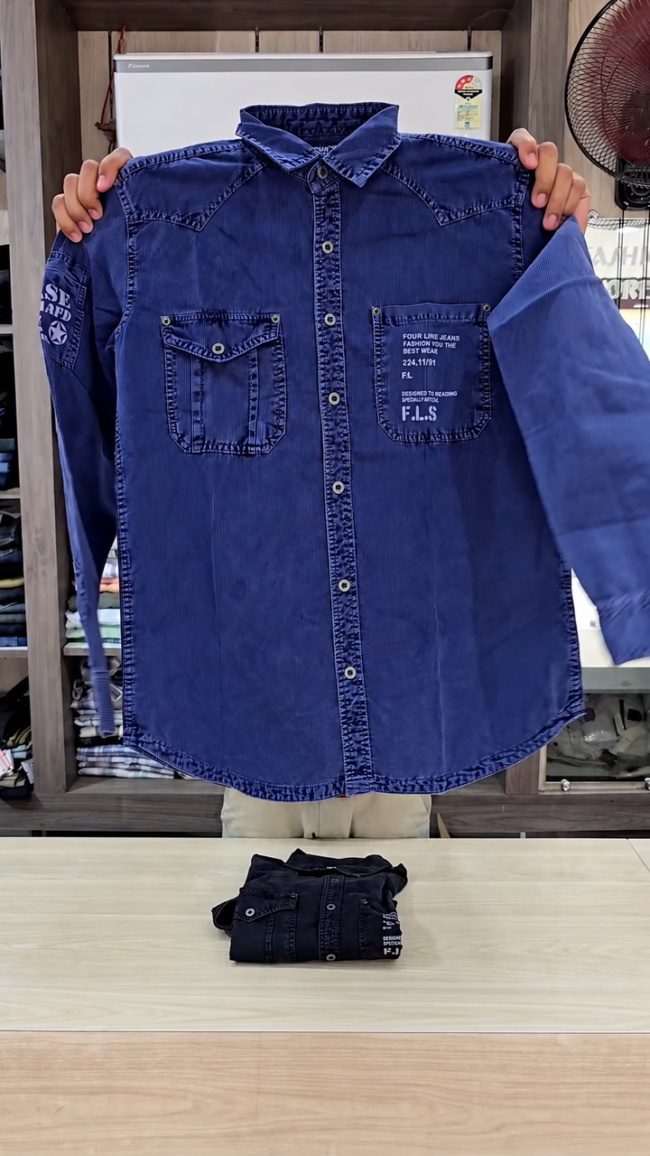 Comfortable Fashion Wear Men’s Premium Denim Shirt - Image 4