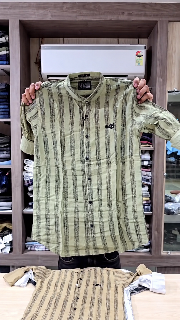 Premium Summer Comfort Men’s Stripe Linen Shirt