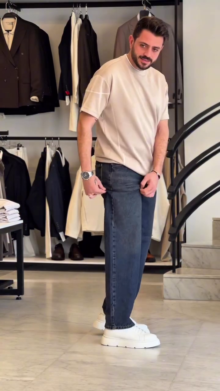 Modal Round Neck Short Sleeves Oversized T-shirt - Image 16